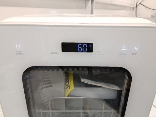 AIRMSEN PORTABLE COUNTERTOP MINI DISHWASHER WITH 5L BUILT-IN WATER TANK - 9 PROGRAMS, 14.6"X 17.8"X 20.1", SELF-CLEANING WASHING, 24H DELAY START AND ENERGY-SAVING - WHITE (MODEL: ZMW-DUHC01) image 11