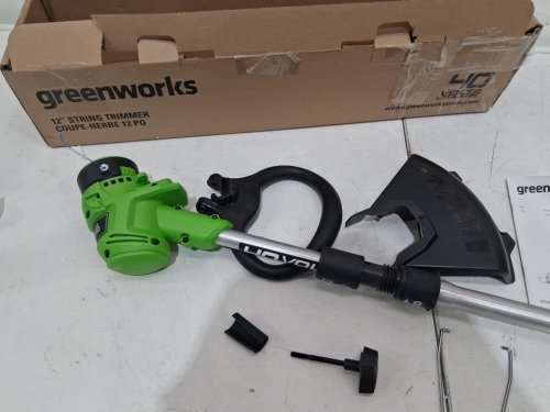 Greenworks *tool only* Cordless String Trimmer with adjustable handle - compatible with 40V greenworks battery - *tool only* - 12"- green/black (Model: stf309) image 5