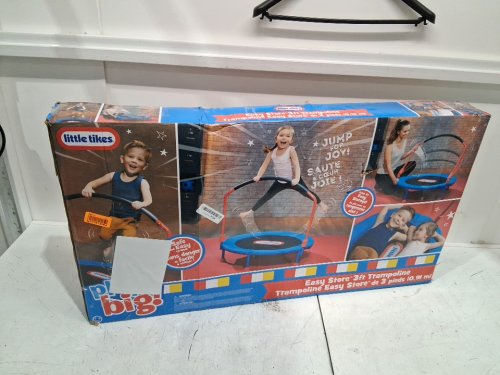 LITTLE TIKES Play Big EASY-STORE KIDS TRAMPOLINE  - 3FT - 55LBS max - BLUE/MULTICOLOUR (MODEL: 642265PC) image 2