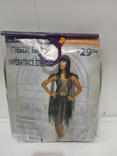 PARTYHOLIC ETHEREAL EMPRESS COSTUME DRESS - MEDIUM (8-10) - BLACK / GOLD image 2