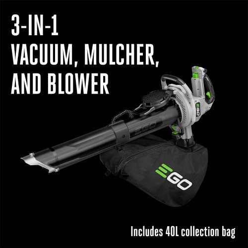 EGO Power+ Leaf Blower, vacuum, and Mulcher - 56V - 500 CFM - Black/Grey (Model: LV5000) image 2