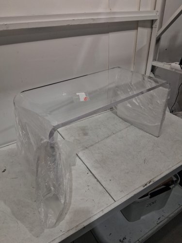 Acrylic U-Shaped Coffee End Table - 32" x 16.3" x 15.8" - Transparent Clear (Model: YKB003U) image 5