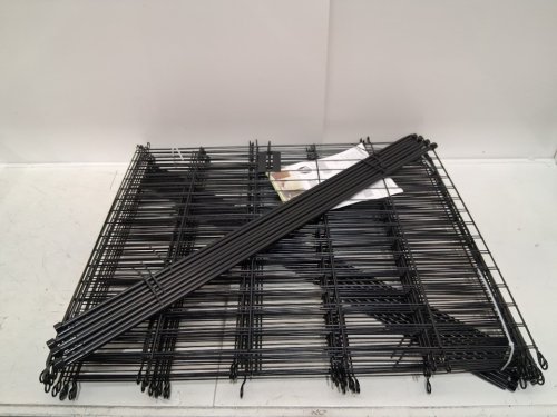 15PK JINLIGOGO OUTDOOR RUSTPROOF METAL GARDEN/PET BARRIER FENCE - 32" X 35.4FT - BLACK image 4