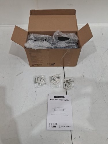 8PK SOLAR POST CAP LIGHT - 4" x 4" - BLACK/CLEAR image 3