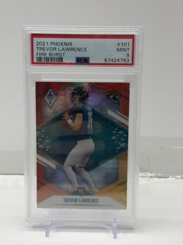 PSA GRADED 9 MINT 2021 PHOENIX TREVOR LAWRENECE FIRE BURST ROOKIE CARD #101 image 2