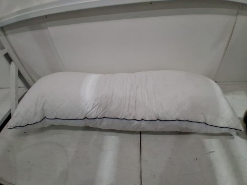 long body pillow -18" x 49" -white/blue image 2