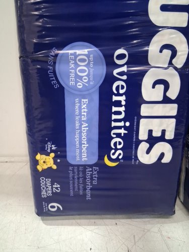 84PK HUGGIES OVERNITES DISPOSABLE DIAPERS - SIZE 6 - WINNIE THE POOH image 3