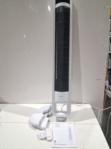 omnibreeze premium 38" Rotating tower fan with wifi CONTROL, 5-SPEEDS & REMOTE - white/BLACK (model: 5333021/dc2313r-g) image 3