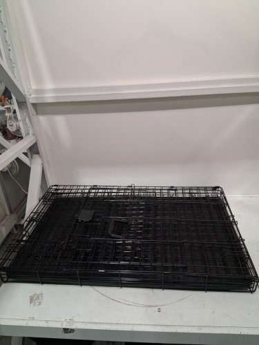 Yaheetech Collapsible Metal Double Door Dog Crate with Divider and Removable Tray - 36" x 22.5" x 25" - Black (Model: 593334) image 3