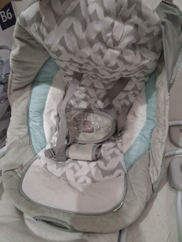 Ingenuity 2-in-1 convertme compact portable baby swing & seat with vibrations & nature sounds - battery powered - 20lbs max - raylan theme/grey (model: ‎12189) image 3