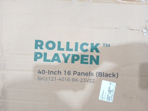 FXW ROLLICK16 PANEL METAL INDOOR DOG PLAYPEN - 40" - BLACK (MODEL: 121-4016-BK-23V22) image 9