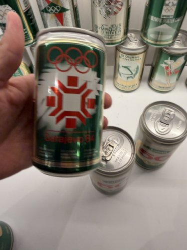 16 ASSTD COLLECTIBLE *FULL* ALE CANS OF THE WINTER OLYMPICS (ALL DIFFERENT YEARS FROM THE PAST) image 2