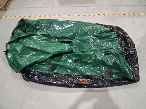 VEVOR all weather Waterproof PE Tarpaulin Outdoor Storage Deck Box with Galvanized Frame - 230 gal - black/green (model: jh-230) image 2
