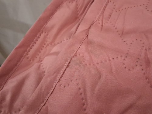 Reversible Bedspread Quilt blanket - 80" x 80", Soft Lightweight Comforter - pink image 5