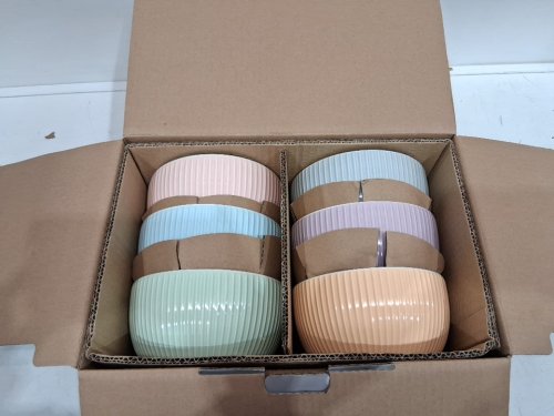 6PC MAISON NEUVE Taylor Porcelain Bowls - 36OZ - Multi-Colour/white (Model: 1876753) image 3