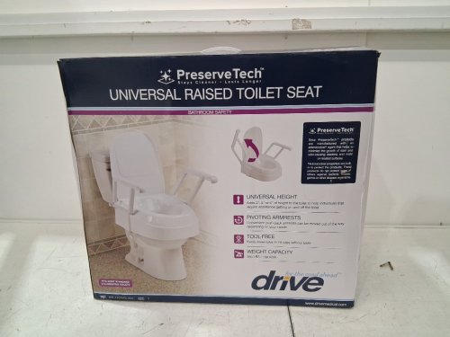 Drive Medical PreserveTech Universal Raised Toilet Seat - 2", 4" and 6" - white (MODEL: rtl12c002) image 4