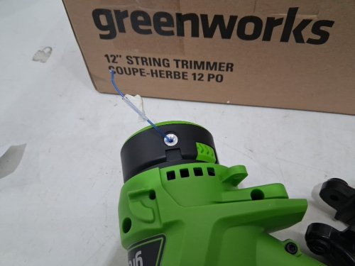 Greenworks *tool only* Cordless String Trimmer with adjustable handle - compatible with 40V greenworks battery - *tool only* - 12"- green/black (Model: stf309) image 4