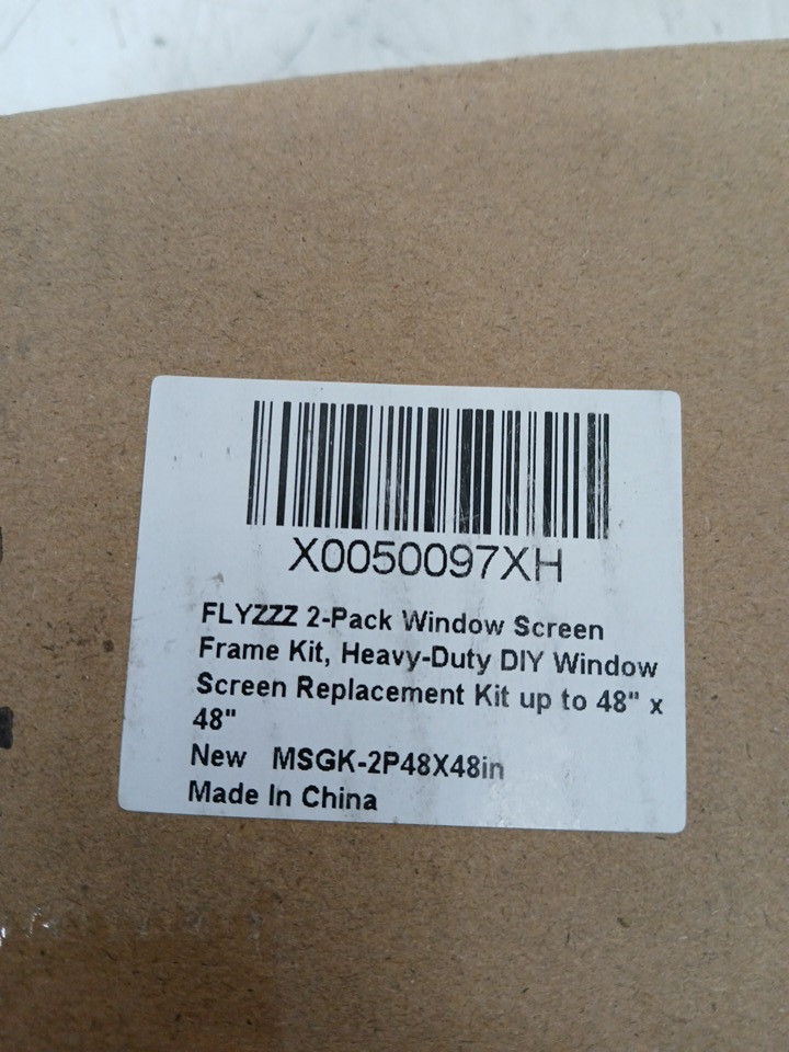 FLYZZZ SCREEN DOOR REPAIR KIT & WINDOW SCREEN REPLACEMENT SET - 48" X 48" - BLACK image 2