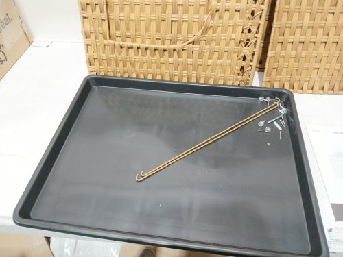 Rattan Hidden Cat Litter Box Enclosure - 32" x 24.6" x 3.5" - beige - (model:‎ UPCL014K01) image 4
