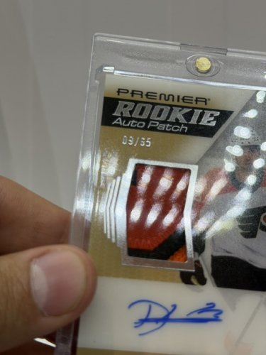 ON CARD SIGNED DEVIN KAPLAN LTD #9/65 ROOKIE CARD AUTO PATCH - UPPER DECK PREMIER GOLD (#AR-DK) 130PNT image 3