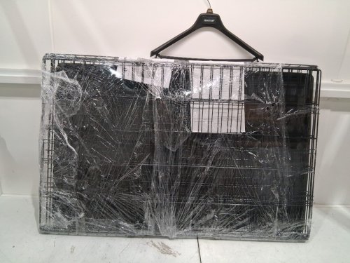 Best Pet Care Crate Metal Foldable Single Door Dog Cage with Removeable Tray - Large - Black (Model: TY-PC360-BLACK) image 2