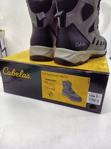 men's Snow Runner MAX 2.0 Insulated Waterproof Winter Boots - 10m - GREY/ BLACK image 5