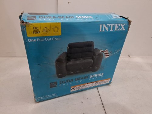 INTEX INFLATABLE PULL-OUT SOFA/CHAIR - GREY (MODEL: 66551EP) image 4