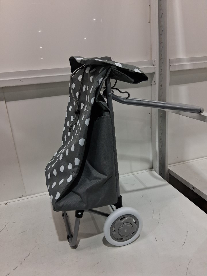 BIOS Living Foldable Lightweight, Wheeled Shopping Trolley - Holds Up to 27LB - 37" - grey/Dotted (model: ‎LF533) image 3