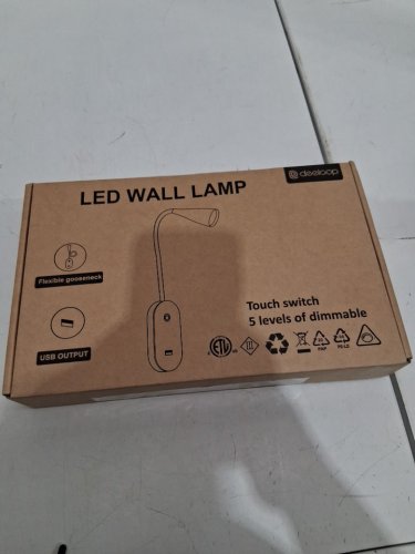 DEELOOP WALL-MOUNTED FLEXIBLE LED LAMP WITH USB CHARGE PORT - 16" 4000K - WHITE image 2