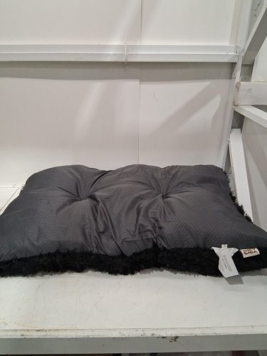 EHEYCIGA fluffy Calming Dog/pet Crate bed - 36" x 24" (large) - black image 3