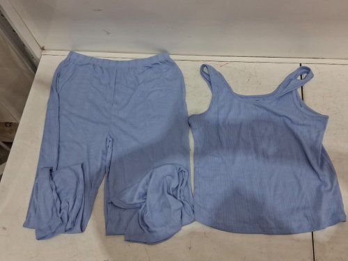 2PC Women's Splendid Long Sleeve Cardigan and Crop Tank - Medium - Blue (style: 1991798) image 2