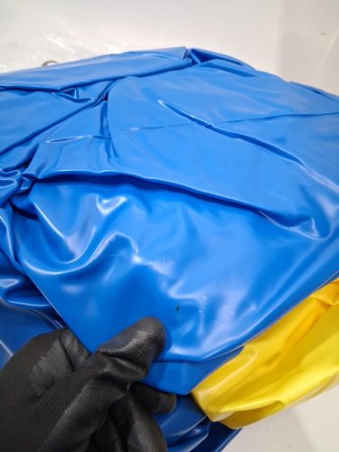 OLAKIDS Inflatable Dome Rocker Bouncer - 8FT - blue/yellow (model: NP10942YB) image 4