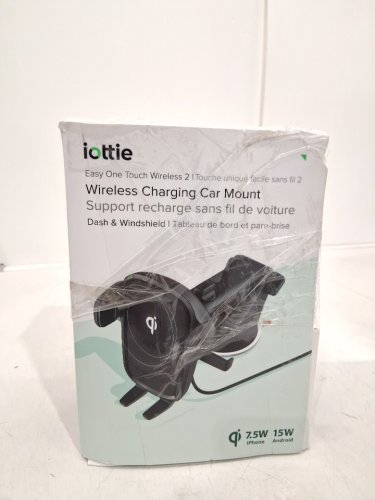 Iottie 2-in-1 Easy One Touch Wireless Dash and Windshield Phone Charging Car Mount - 15W for Android / 7.5W For Iphone - Black (MODEL: HLCRIO142) image 2