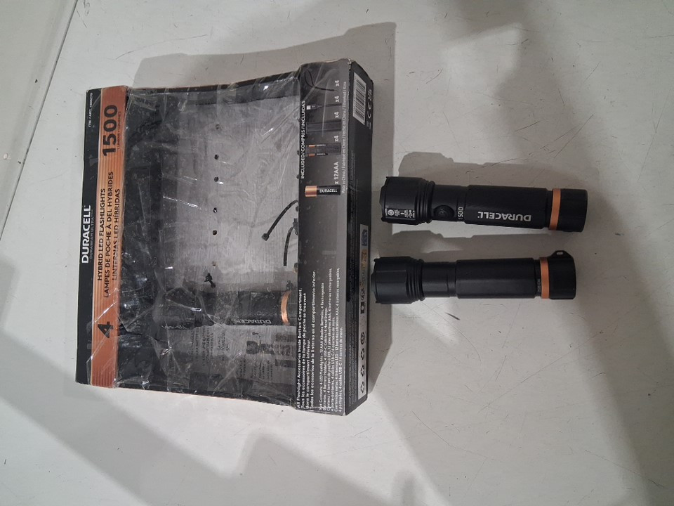 3pk Duracell HYBRID LED Flashlights - 1500Lm - black (MODEL:1806270) image 2