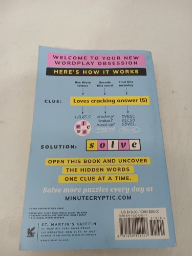 (Paperback) Minute Cryptic: Over 160 Wordplay Puzzles by Angas Tiernan and Liam Runnalls image 3