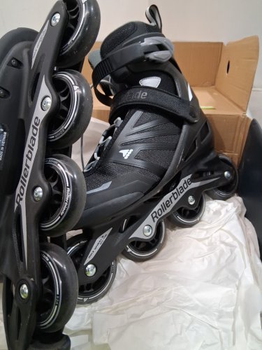 MEN'S ROLLERBLADE ZETRABLADE INLINE SKATE - BLACK/SILVER - SIZE 8 - (MODEL:‎07958600816) image 5