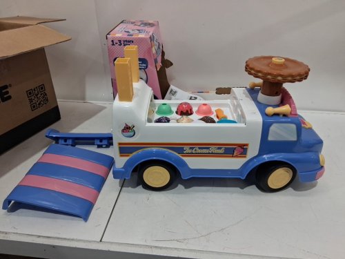 Kids Waddle Ride on Ice Cream Truck Playset - Ages 1-3 - Multicoloured (Model: WD23004FT) image 3