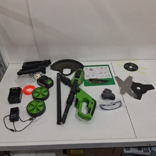 li-ion lawn mower/grass trimer weed whacker - 21V - green/black image 3