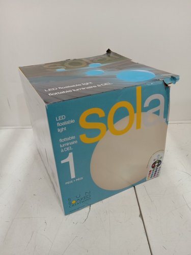 sun soaked creations Solar wireless floatable Medium Floating Orb Light -12" - white image 2