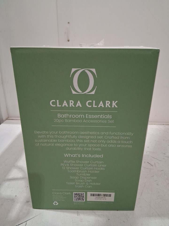 20pc clara clark Bathroom Accessories Set - Tea Leaf image 2