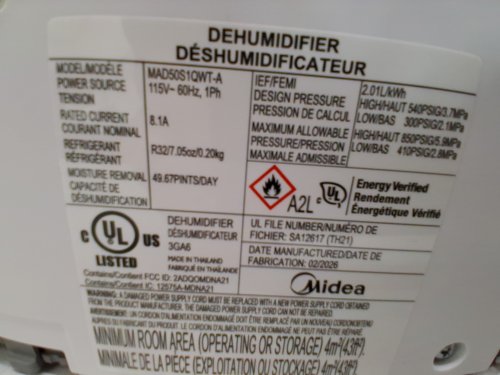 Midea cube smart wifi dehumidifier, compatible with alexa - 50 pint - 4,500 sq. ft - white (model: mad50s1qwt-A) image 11