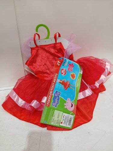 GIRL'S DISGUISE PEPPA PIG TODDLER COSTUME - 2T - RED/PINK (STYLE: 120699M) image 2
