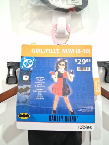 6PC GIRLS RUBIES DC HARLEY QUINN COSTUME - MEDIUM (8-10) - RED / BLACK image 3