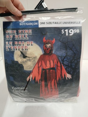 BOYS PARTYHOLIC THE KING OF HELL COSTUME - OSFM - RED/BLACK (STYLE: 13222) image 2