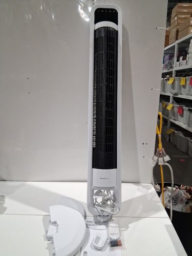 omnibreeze premium 38" Rotating tower fan with wifi CONTROL, 5-SPEEDS & REMOTE - white/BLACK (model: 5333021/dc2313r-g) image 3