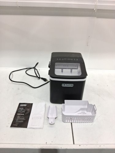 Iceman Dual-Size Ice self cleaning portable counter top ice maker - 22lbs/24hrs - black (model: rj56-bul-12) image 3