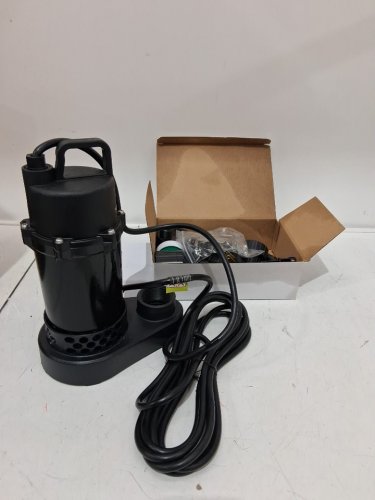 Fluentpower Submersible Sump Pump with Piggy-Back Vertical Float Switch - 3500GPH - Black (Model: FSP9003DW-1) image 4
