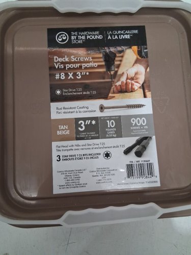 900pk hardware by the pound store deck screws - #8 x 3" - tan (model: 1120669) image 3