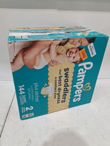 144PK PAMPERS SWADDLERS DISPOSABLE BABY DIAPERS - SIZE 2 (10-22LBS) image 2