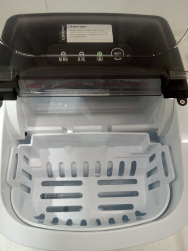 EUHOMY Countertop Ice Maker Machine with Handle, Basket and Scoop - MAKES 26LB/Day - BLACK (MODEL: im-06d/IM001-Bbl-CAEH) image 4